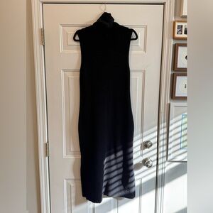 Anthropologie Black Sleeveless Turtleneck Sweater Maxi Dress new without tags